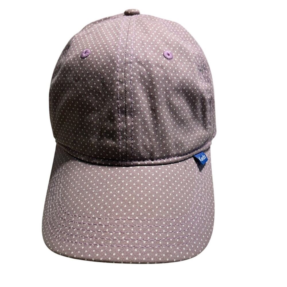 Keds Baseball Hat Adjustable One-Size Polka Dot Purple White Cap Women's